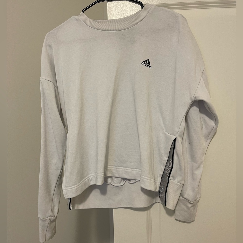 White adidas sweatshirt Medium